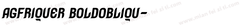 AGFriquer BoldObliqu字体转换